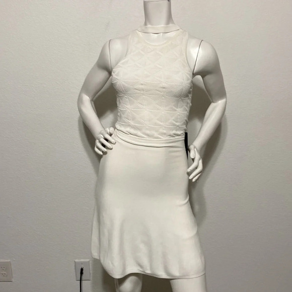 NWT Bebe White Bodycon Sleeveless Dress - Picture 1 of 6